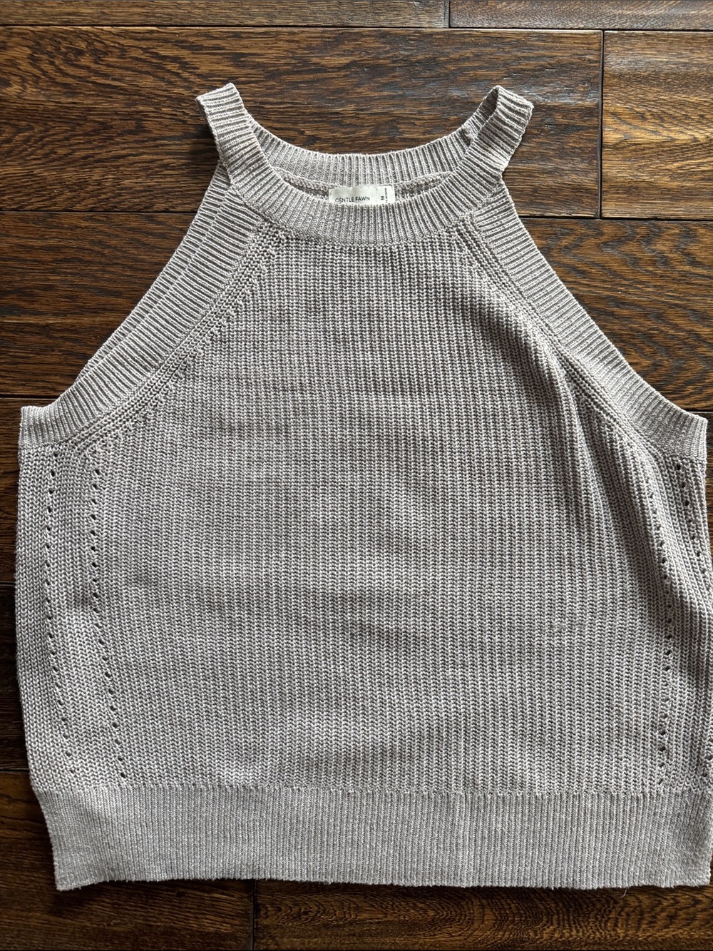 Gentle Fawn Knit Halter Tank Top - Light mauve